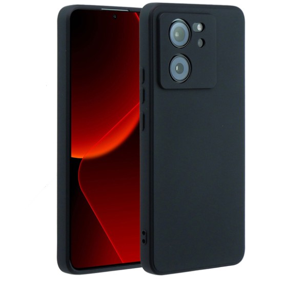  Back Cover Σιλικόνης Soft Touch Μαύρο (Xiaomi 13T / 13T Pro)