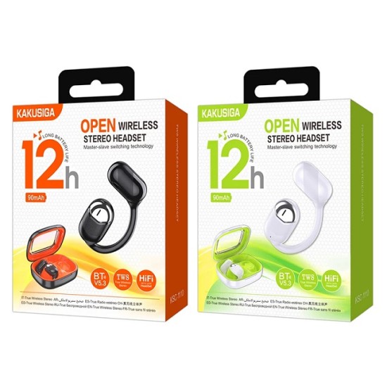 Kakusiga KSC-1110 Open Ear Bluetooth Handsfree Ακουστικά με Θήκη Φόρτισης Λευκά Kakusiga KSC-1110 Open Ear Bluetooth Handsfree Ακουστικά με Θήκη Φόρτισης Λευκά