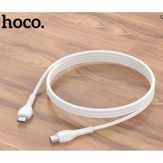 Hoco X37 USB 2.0 Cable USB-C male - USB-C 60W Λευκό 1m (HC-X37TTWH)