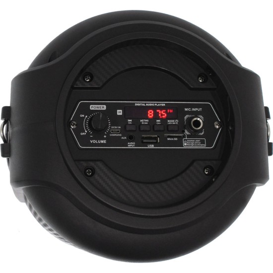 Σύστημα Karaoke με Ενσύρματα Μικρόφωνα Kimiso QS-3602 800W σε Μαύρο Χρώμα