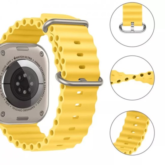 KLGO Silicone Κίτρινο Λουράκι Apple Watch 42/44/45/49mm KLGO Silicone Κίτρινο Λουράκι Apple Watch 42/44/45/49mm