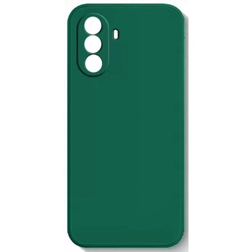 Huawei Nova Y70 / Y70 Plus Silky and Soft Touch Finish TPU Silicone Back Cover Case Dark Green (oem)