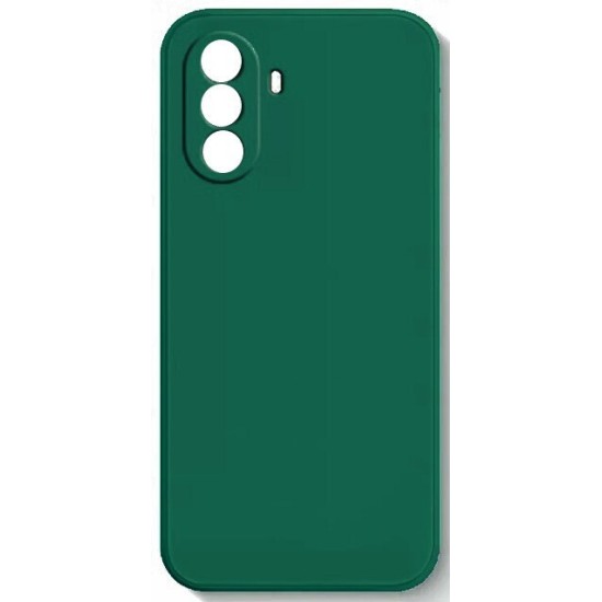 Huawei Nova Y70 / Y70 Plus Silky and Soft Touch Finish TPU Silicone Back Cover Case Dark Green (oem)