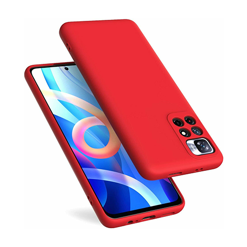  Back Cover Σιλικόνης Matte Κόκκινο Xiaomi Redmi Note 11 5G/ Poco M4 Pro