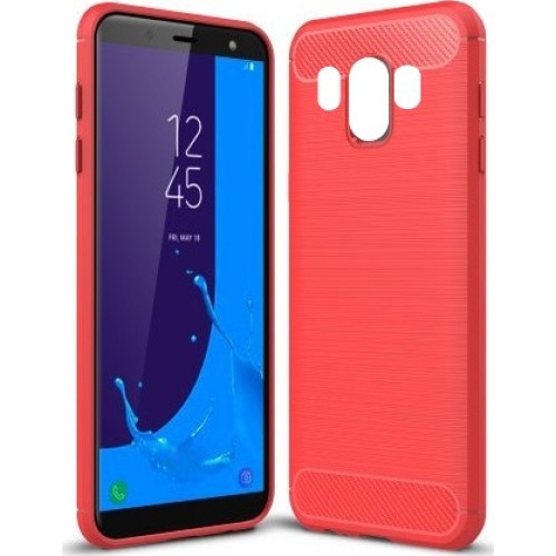 Forcell Back Cover Carbon Κόκκινο (Galaxy J7 2016)