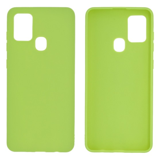 Oem Θήκη Σιλικόνης Matt Για Samsung Galaxy A21s Λαχανί