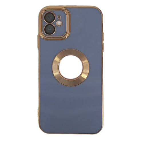 Luxury Soft Electroplated Phone Case For iPhone 12 Pro Silicone Cases Cover Light Blue