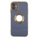 Luxury Soft Electroplated Phone Case For iPhone 12 Pro Silicone Cases Cover Light Blue