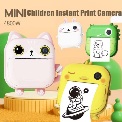  Kids Camera Instant Print Camera for Children 48MP 1080P HD Mini Video Photo Digital Camera Toys Camera 