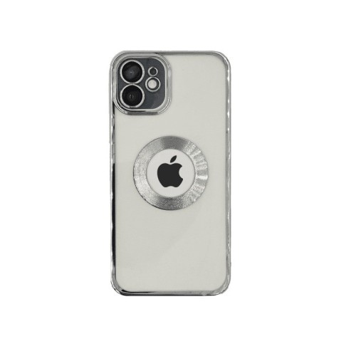 Electroplated Clear Case With Logo Ring For iPhone 11 Transparent / Silver