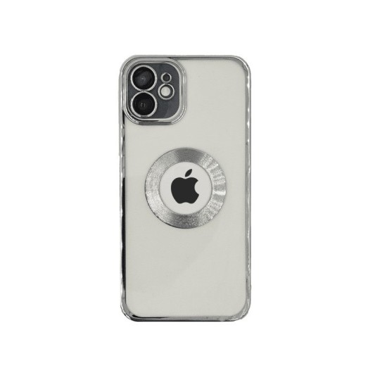 Electroplated Clear Case With Logo Ring For iPhone 11 Transparent / Silver