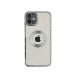 Electroplated Clear Case With Logo Ring For iPhone 11 Transparent / Silver