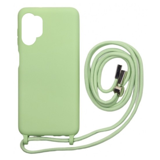 Back Cover Σιλικόνης με Λουράκι για Samsung Galaxy S23 Ultra - Χρώμα: Λαχανί Back Cover Σιλικόνης με Λουράκι για Samsung Galaxy S23 Ultra - Χρώμα: Λαχανί