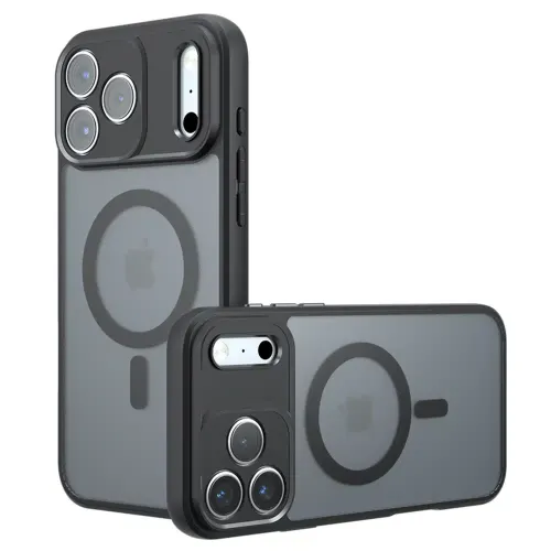 Θήκη iPhone 17 Pro Max Matte Magnetic Series συμβατό με MagSafe φορτιστή, Πλάτη αντικραδασμική από Premium TPU Mαύρο Θήκη iPhone 17 Pro Max Matte Magnetic Series συμβατό με MagSafe φορτιστή, Πλάτη αντικραδασμική από Premium TPU Mαύρο