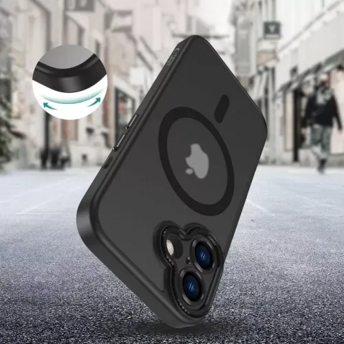 Θήκη iPhone 17 Matte Magnetic Series συμβατό με MagSafe φορτιστή, Πλάτη αντικραδασμική από Premium TPU Mαύρο Θήκη iPhone 17 Matte Magnetic Series συμβατό με MagSafe φορτιστή, Πλάτη αντικραδασμική από Premium TPU Mαύρο