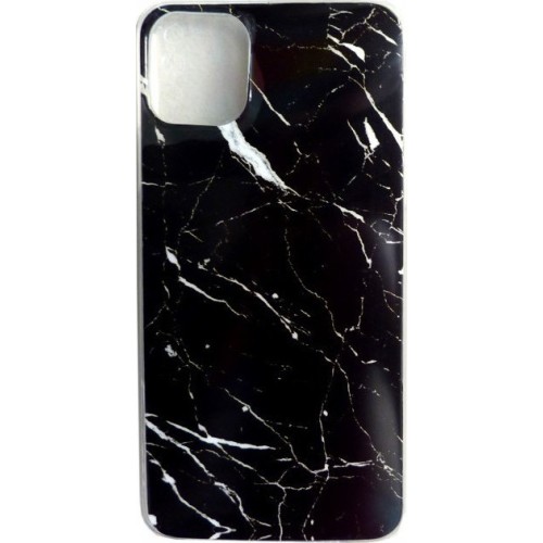 Marble Back Cover Σιλικόνης Μαύρο (iPhone 11 Pro Max) Marble Back Cover Σιλικόνης Μαύρο (iPhone 11 Pro Max)