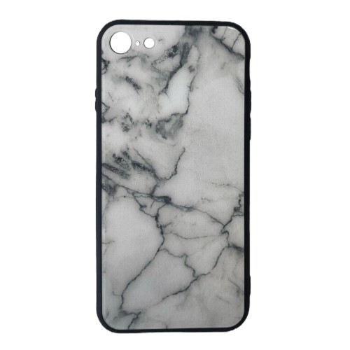  Marble Back Cover Άσπρο (iPhone 7/ 8/ SE)