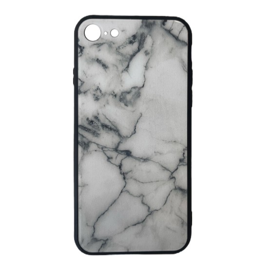  Marble Back Cover Άσπρο (iPhone 7/ 8/ SE)
