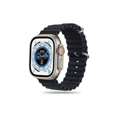 KLGO Silicone Μαύρο Λουράκι Apple Watch 42/44/45/49mm