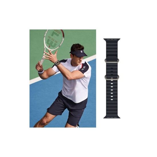 KLGO Silicone Μαύρο Λουράκι Apple Watch 42/44/45/49mm