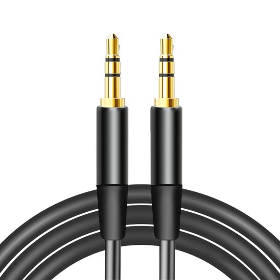 Maxlife καλώδιο ήχου jack 3.5 mm - jack 3.5 mm 1m μαύρο Maxlife καλώδιο ήχου jack 3.5 mm - jack 3.5 mm 1m μαύρο