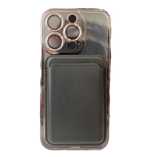 ELECTRO BACK COVER ΜΑΥΡΟ MAGNETIC CARD + ΔΩΡΟ ΤΖΑΜΑΚΙ ΚΑΜΕΡΑΣ (iPhone 15 Pro)