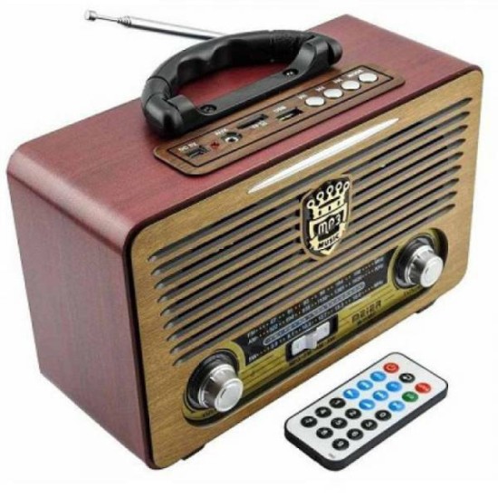 Φορητό Retro Επαναφορτιζόμενο Ραδιόφωνο Meier M-115BT