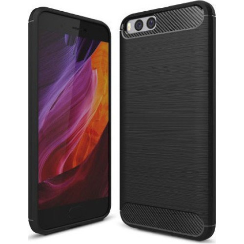 Forcell Brushed Carbon Back Cover Μαύρο (Xiaomi Mi 6)