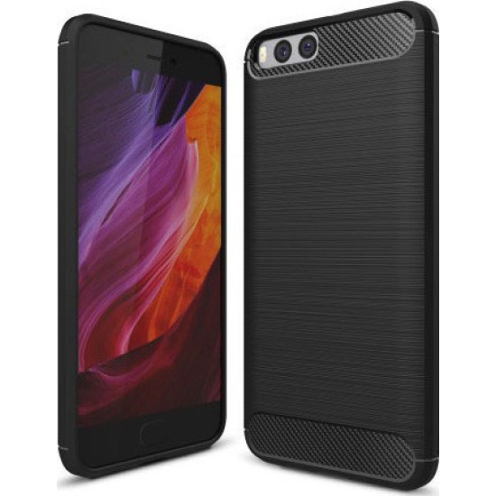 Forcell Brushed Carbon Back Cover Μαύρο (Xiaomi Mi 6)