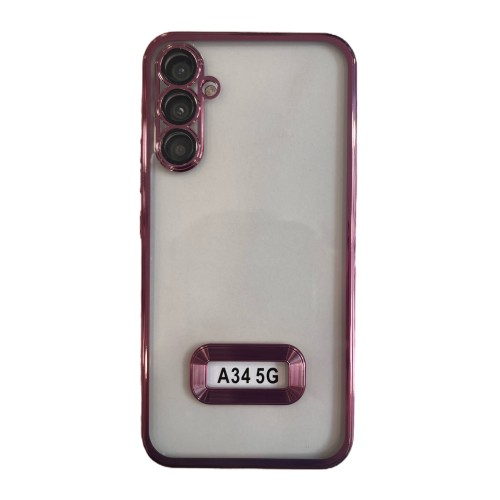 Oem Θήκη Back Cover Electro Για Samsung Galaxy A34 Ροζ - Χρυσό Oem Θήκη Back Cover Electro Για Samsung Galaxy A34 Ροζ - Χρυσό