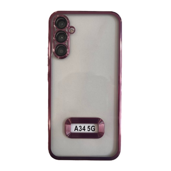 Oem Θήκη Back Cover Electro Για Samsung Galaxy A34 Ροζ - Χρυσό