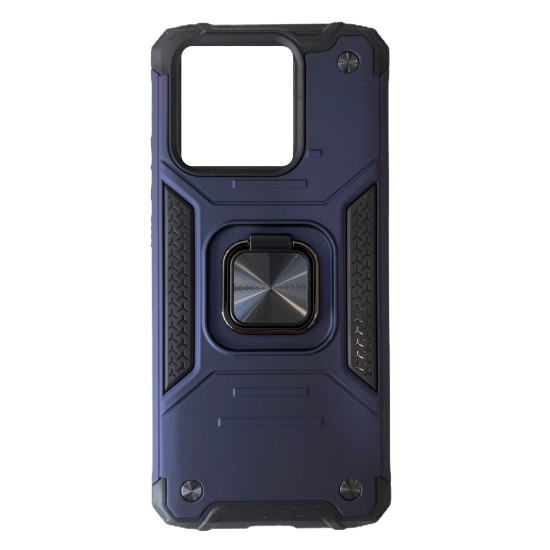Xiaomi Redmi 12C Hybrid Shockproof Armor Case Ring Car Mount Holder Blue (oem)