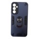 Samsung Galaxy A25 5G Hybrid Shockproof Armor Case Stand Metal Ring and Car Mount Holder Blue (oem) 