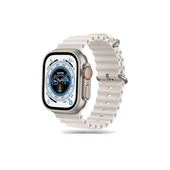 KLGO Silicone Μπεζ Λουράκι Apple Watch 42/44/45/49mm
