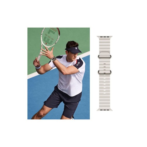 KLGO Silicone Μπεζ Λουράκι Apple Watch 42/44/45/49mm KLGO Silicone Μπεζ Λουράκι Apple Watch 42/44/45/49mm