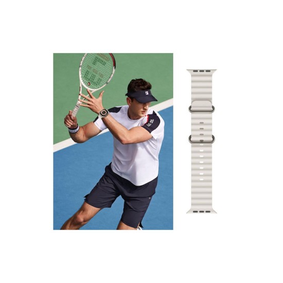 KLGO Silicone Μπεζ Λουράκι Apple Watch 42/44/45/49mm