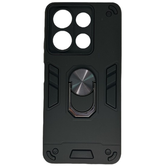 Θήκη Ring Armor Case με Δυνατότητα Stand Μαύρη (XIAOMI REDMI NOTE 13 Pro 5G)