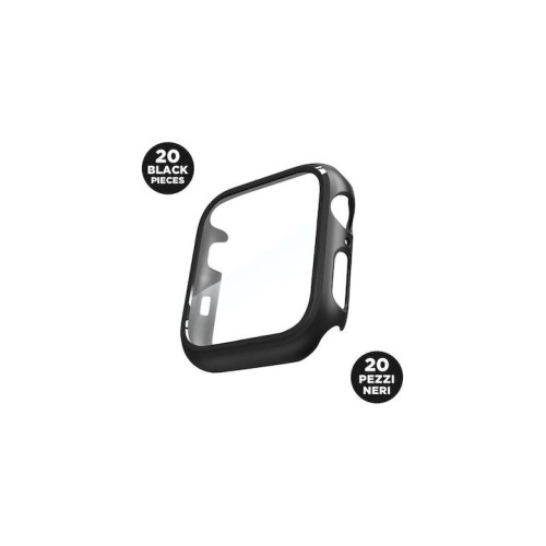 ObaStyle Hard Frame Bumper Πλαστική Θήκη με Τζαμάκι σε Μαύρο χρώμα για Apple Watch 45mm