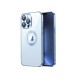 Electroplated Clear Case With Logo Ring For iPhone 14 Pro Max Transparent / Blue 