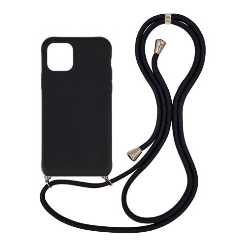 Back Cover με Λουράκι Μαύρο (iPhone 14)