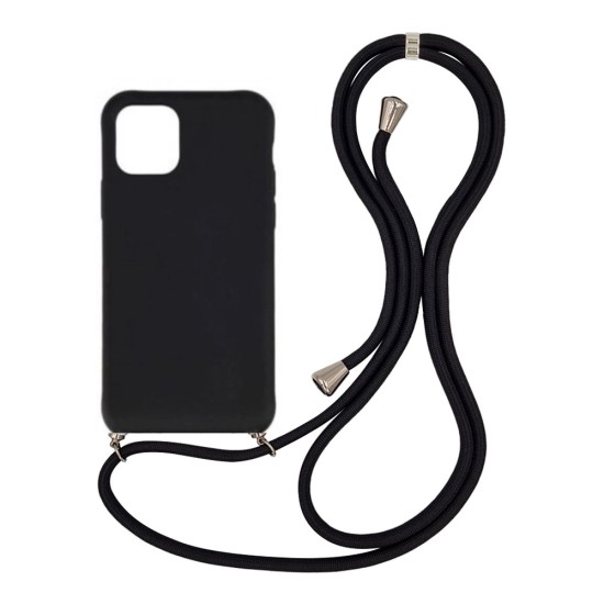 Back Cover με Λουράκι Μαύρο (iPhone 14)