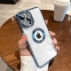 Electroplated Clear Case With Logo Ring For iPhone 14 Pro Max Transparent / Blue 