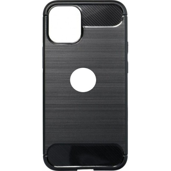 Carbon Back Cover Σιλικόνης Μαύρο (iPhone 12 / 12 Pro)