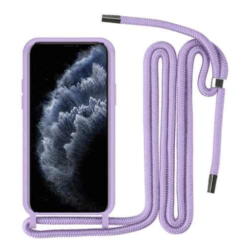 Back Cover Σιλικόνης με Λουράκι Λιλά (Samsung Galaxy A32 5G)