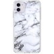 Marble Back Cover Σιλικόνης Λευκό (Iphone 11)