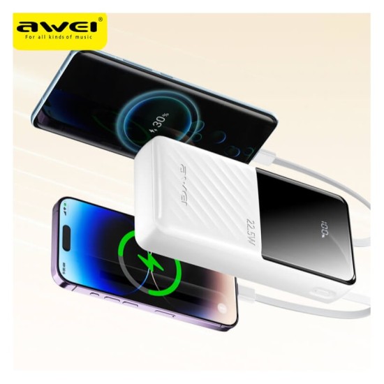 Awei P57K Power Bank 20000mAh 22.5W Μαύρο Awei P57K Power Bank 20000mAh 22.5W Μαύρο