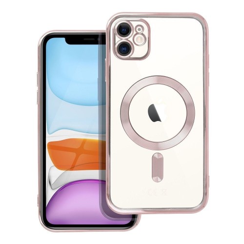 Electro Mag Back Cover Σιλικόνης Ροζ Χρυσό (iPhone 11)