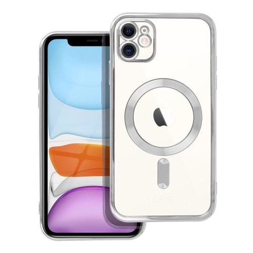 Electro Mag Back Cover Σιλικόνης Ασημί (iPhone 11)
