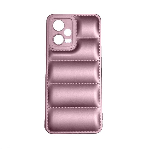 Redmi Note 12 Pro Puffer Jacket Design TPU Soft Silicone Shockproof Back Cover Case Metallic Rose Gold (oem)
