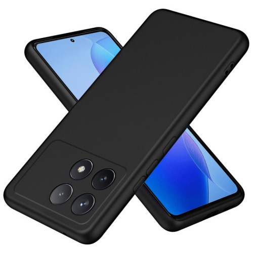  Back Cover Σιλικόνης Soft Touch Μαύρο (Xiaomi Poco F6 Pro)